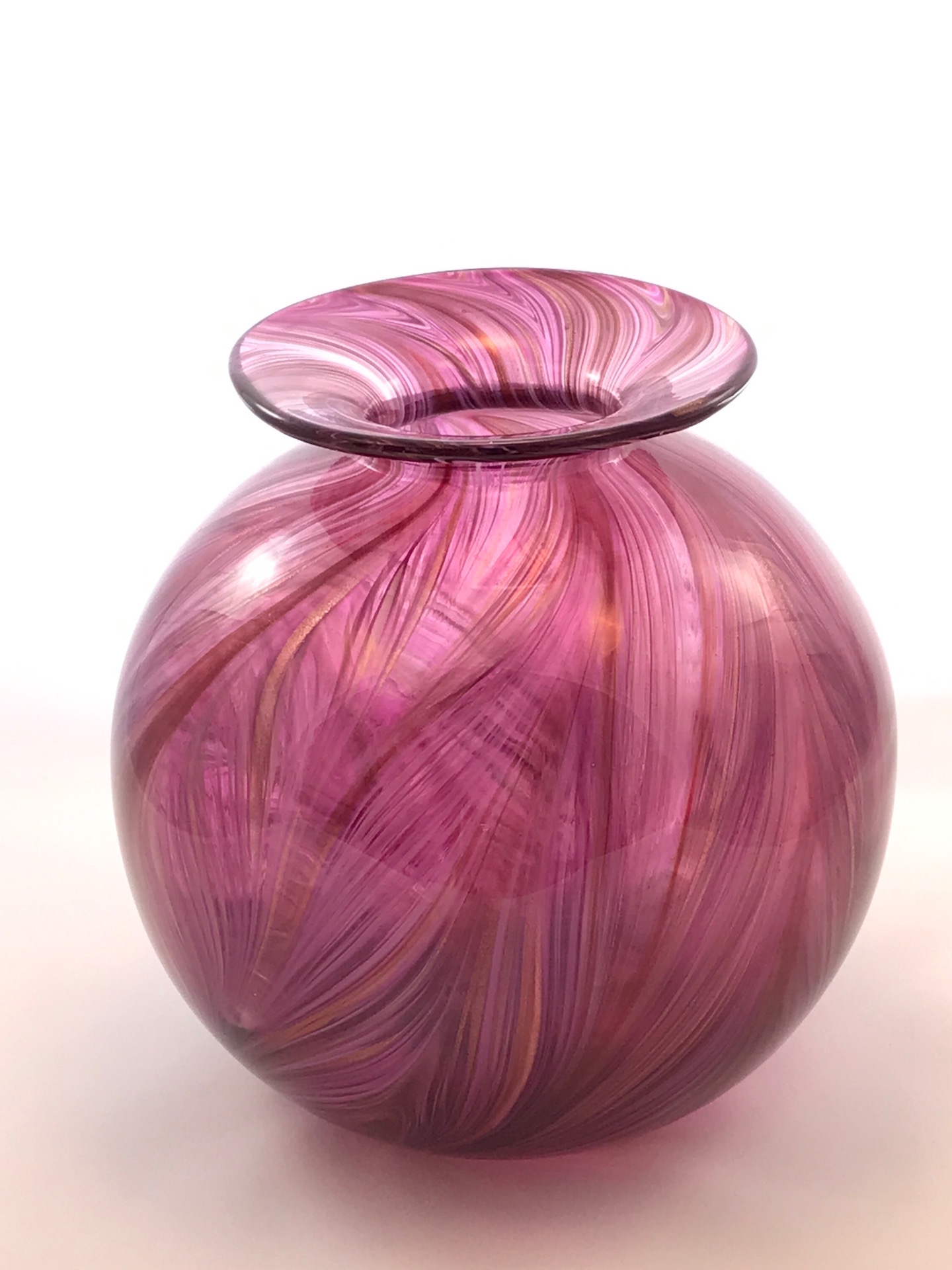 Purple blown glass vase